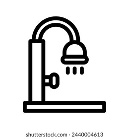shower line icon illustration vector graphic. Simple element illustration vector graphic, suitable for app, websites, and presentations isolated on white background
