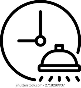 Vector de ilustración de icono de línea de ducha