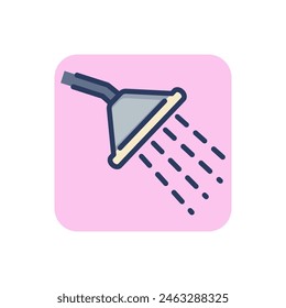 Shower line icon. Liquid, water, drop outline sign. Washing and equipment concept. Vector illustration, symbol element for web design and apps