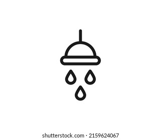 Shower line icon. Vector symbol in trendy flat style on white background. Hotel sing for design.