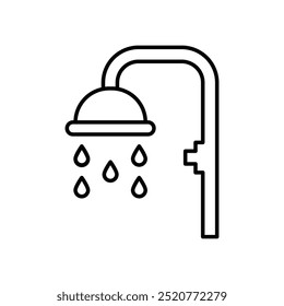 Shower Line Symbol for Design