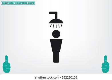 Shower male icon vector illustration EPS 10