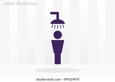 Shower male icon vector illustration EPS 10