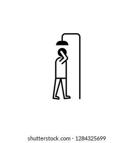 shower man icon. Element of harmful things icon for mobile concept and web apps. Detailed shower man icon can be used for web and mobile
