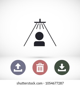 Shower for man  vector icon 