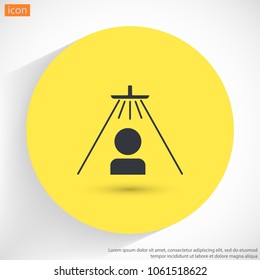 Shower for man  vector icon 