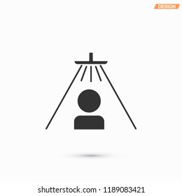 Shower for man  vector icon 