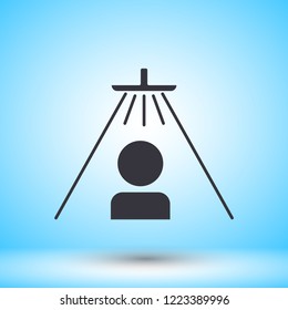 Shower for man  vector icon 