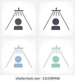Shower for man  vector icon 