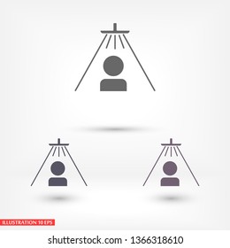 Shower for man  vector icon 