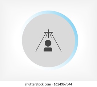 Shower for man vector icon