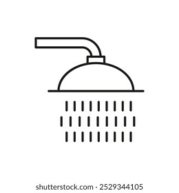 Shower Minimalistic Linear Sign for Websites 