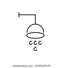 Shower Minimalistic Symbol for Websites, Apps, Infografics