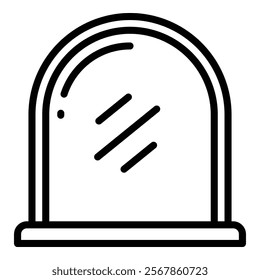 Shower Mirror Icon Element For Design