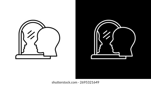 Espejo de ducha Icono blanco Set Design