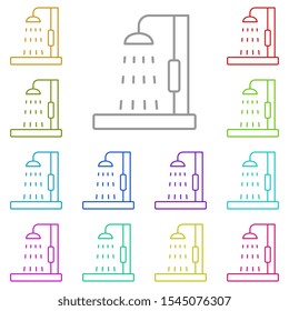 Shower multi color icon. Simple thin line, outline vector of real estate icons for ui and ux, website or mobile application