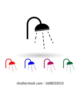 Shower multi color icon. Simple glyph, flat vector of spa icons for ui and ux, website or mobile application