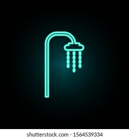 Shower neon icon. Simple thin line, outline vector of web icons for ui and ux, website or mobile application