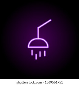Shower neon icon. Simple thin line, outline vector of cleaning icons for ui and ux, website or mobile application