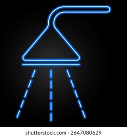 shower neon sign, modern glowing banner design, colorful modern design trend on black background. Vector illustration.