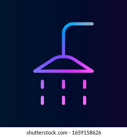 Icono de nolan de ducha. Línea delgada simple, contorno vectorial de iconos de agua para ui y ux, sitio web o aplicación móvil