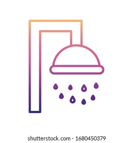 icono de ducha nolan. Línea delgada simple, contorno vectorial de iconos de hotel para ui y ux, sitio web o aplicación móvil