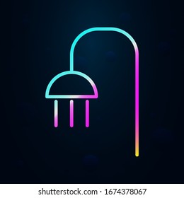 Dusche im nolanischen Stil Symbol. Einfache dünne Linie, Vektorillustration der Hotelsymbole für i und ux, Website oder mobile Anwendungen
