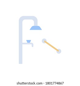 Shower old people icon. Simple color vector elements of nursing home icons for ui and ux, website or mobile application