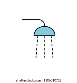shower outline icon. Element of colored spa icon for mobile concept and web apps. Thin line shower outline icon can be used for web and mobile on white background