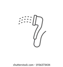 shower outline icon linear style sign for mobile concept and web design showerheads simple line