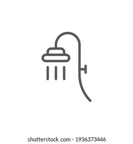 shower outline icon linear style sign for mobile concept and web design showerheads simple line