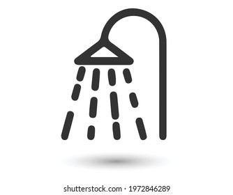 Shower outline icon. linear style sign for mobile concept and web design. Shower Heads simple line vector icon.