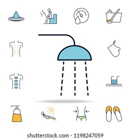 shower outline icon. spa icons universal set for web and mobile