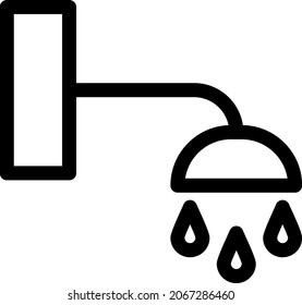 Diseño de icono de contorno de ducha
