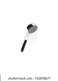 Shower over white background