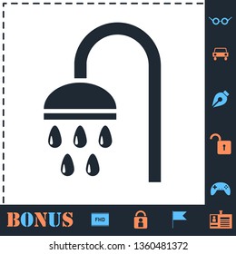 Shower. Perfect icon with bonus simple icons