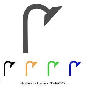 Shower Pipe icon. Vector illustration style is a flat iconic shower pipe symbol with black, gray, green, blue, yellow color versions. Designed for web and software interfaces.