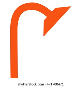Shower Pipe icon. Vector style is flat iconic symbol, orange color, white background.