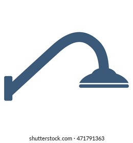 Shower Pipe icon. Vector style is flat iconic symbol, blue color, white background.