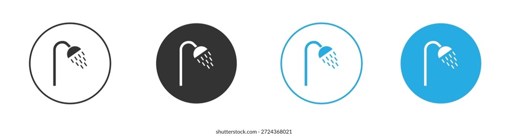 Shower place icons design element. vector illustration on white background.