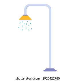 Shower at pool icon. Cartoon of shower at pool vector icon for web design isolated on white background