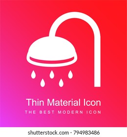 shower red and pink gradient material white icon minimal design