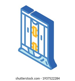 vector de icono isométrico de reparación de ducha. señal de reparación de ducha. ilustración de símbolo aislado