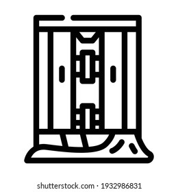 shower repair line icon vector. shower repair sign. isolated contour symbol black illustration