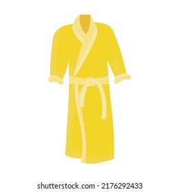 Shower robe vector illustration icon isolated white. Woman bathrobe person and towel spa clothing clean. Hotel cartoon clothes hygiene and fashion gown symbol. Luxury drawing dress for housecoat