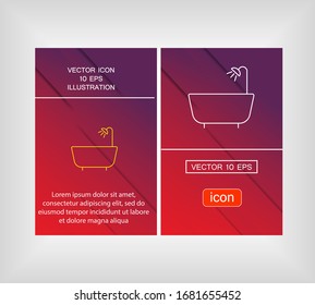 Estilo lineal de línea de icono del vector negro de la sala de ducha en el fondo. Icono de mejor ilustración de 10 pasos
