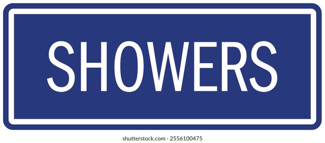 Shower room sign and labels