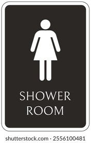 Shower room sign and labels