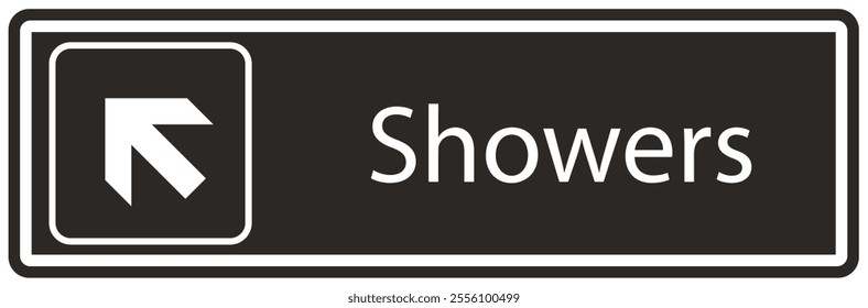 Shower room sign and labels