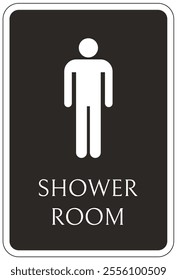 Shower room sign and labels